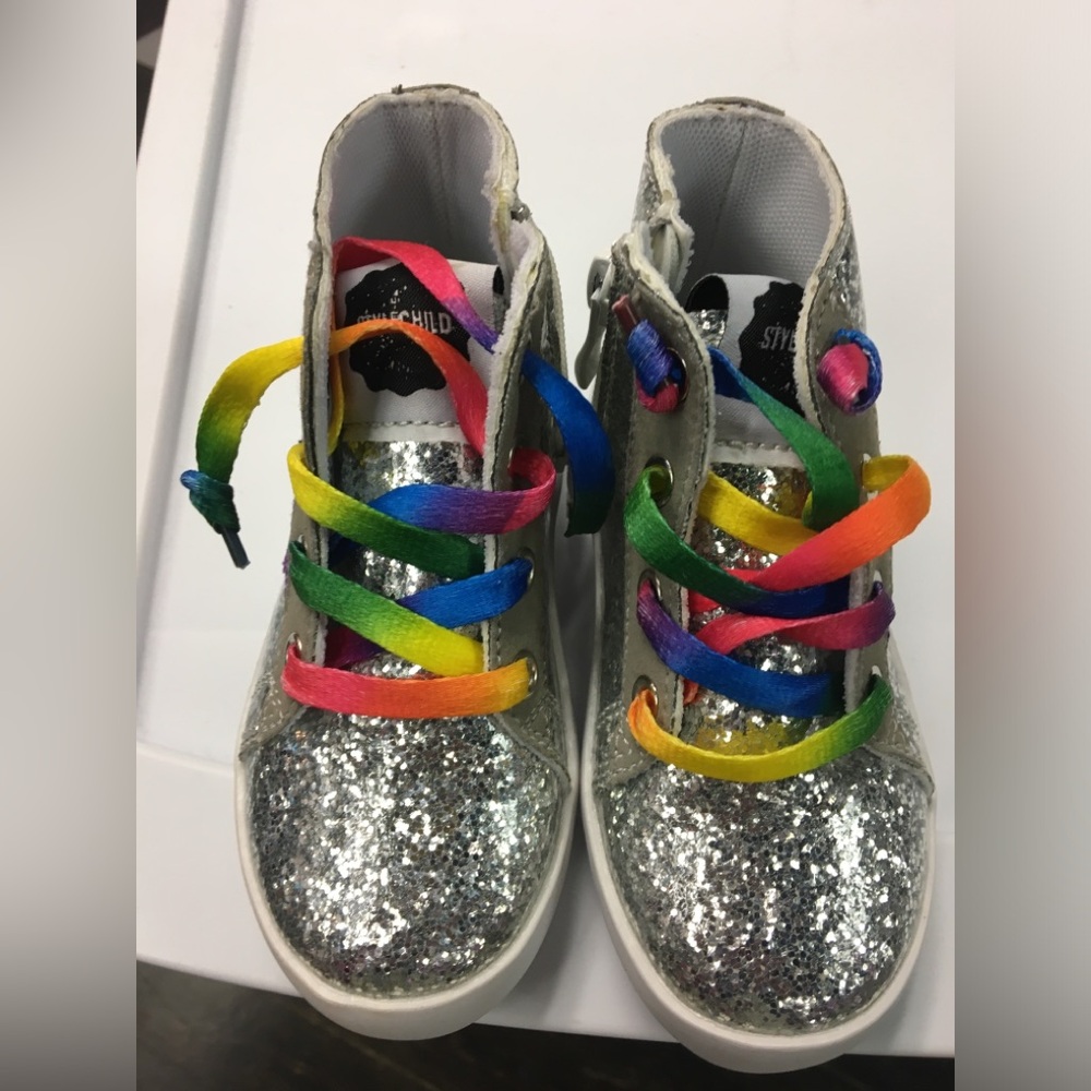 High-tech top glitter sneakers